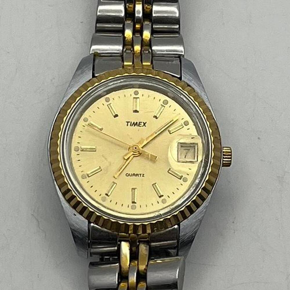 Gold mens timex watch